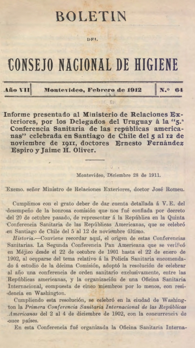 					Ver Vol. 7 Núm. 64 (1912): Boletín del Consejo Nacional de Higiene
				