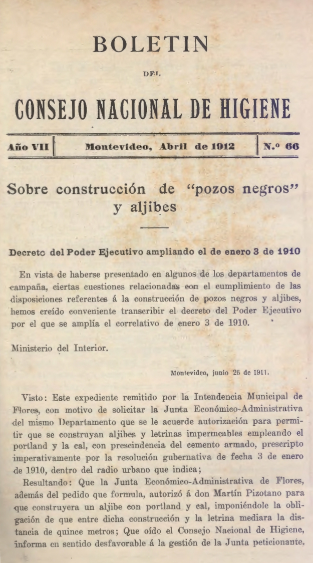 					Ver Vol. 7 Núm. 66 (1912): Boletín del Consejo Nacional de Higiene
				