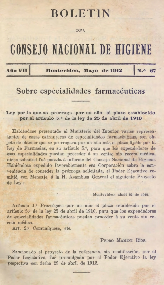 					Ver Vol. 7 Núm. 67 (1912): Boletín del Consejo Nacional de Higiene
				