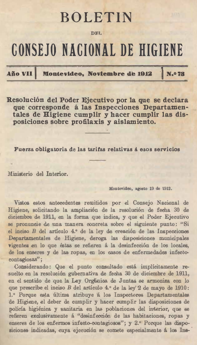					Ver Vol. 7 Núm. 73 (1912): Boletín del Consejo Nacional de Higiene
				