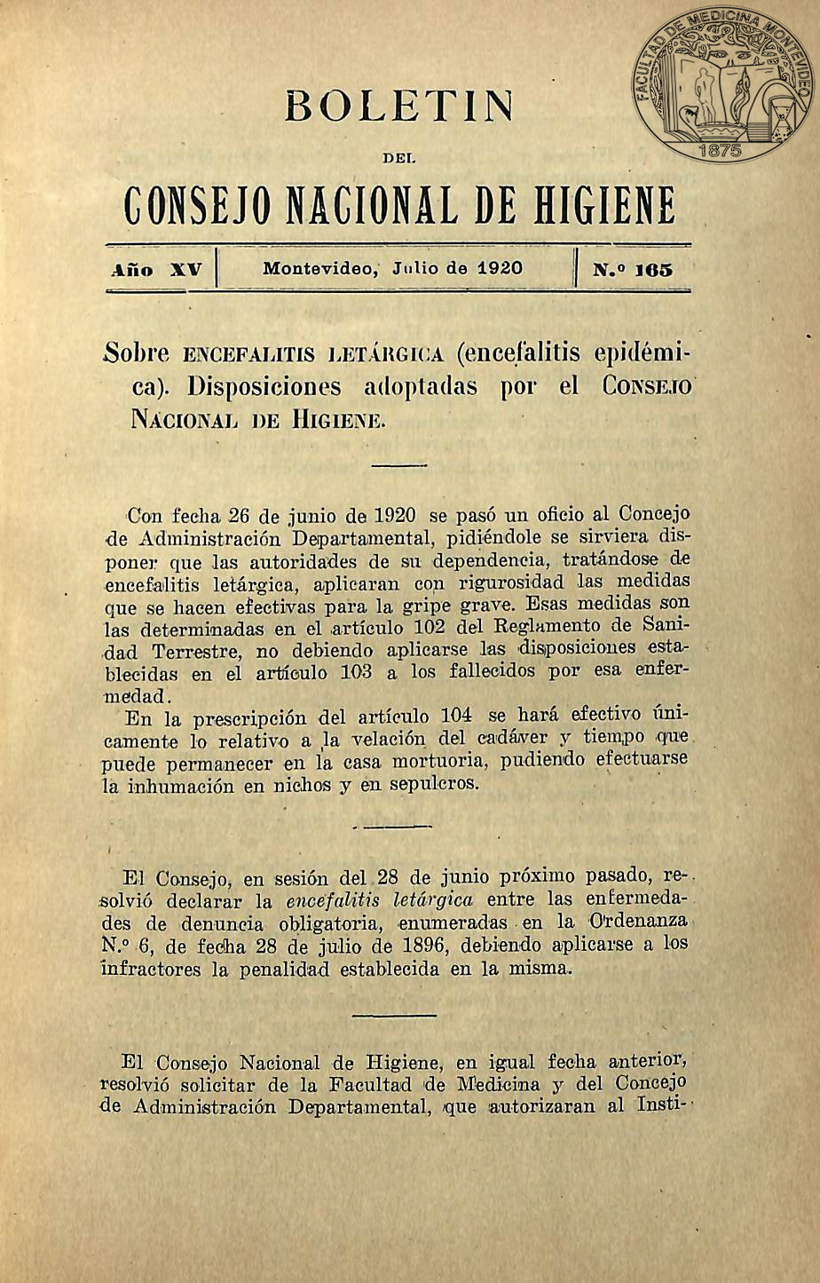 					Ver Vol. 15 Núm. 165 (1920): Boletín del Consejo Nacional de Higiene
				
